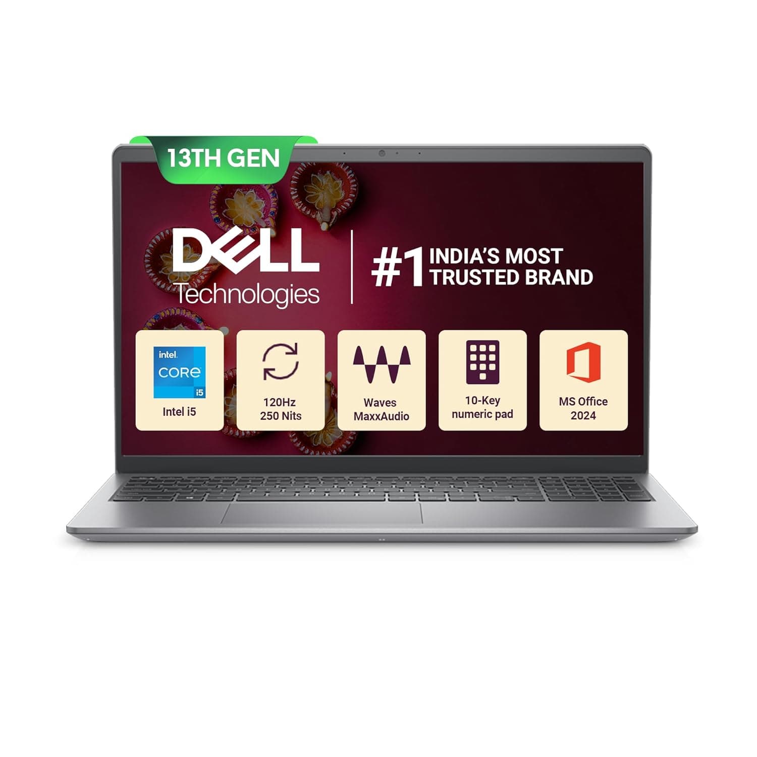 DELL 15 (Core i3 14th Gen) Intel Core 3 100U - (8 GB/512 GB SSD/Windows 11 Home) DC15250 Thin and Light Laptop  (15 Inch, Platinum Silver, 1.63 Kg, With MS Office) 4