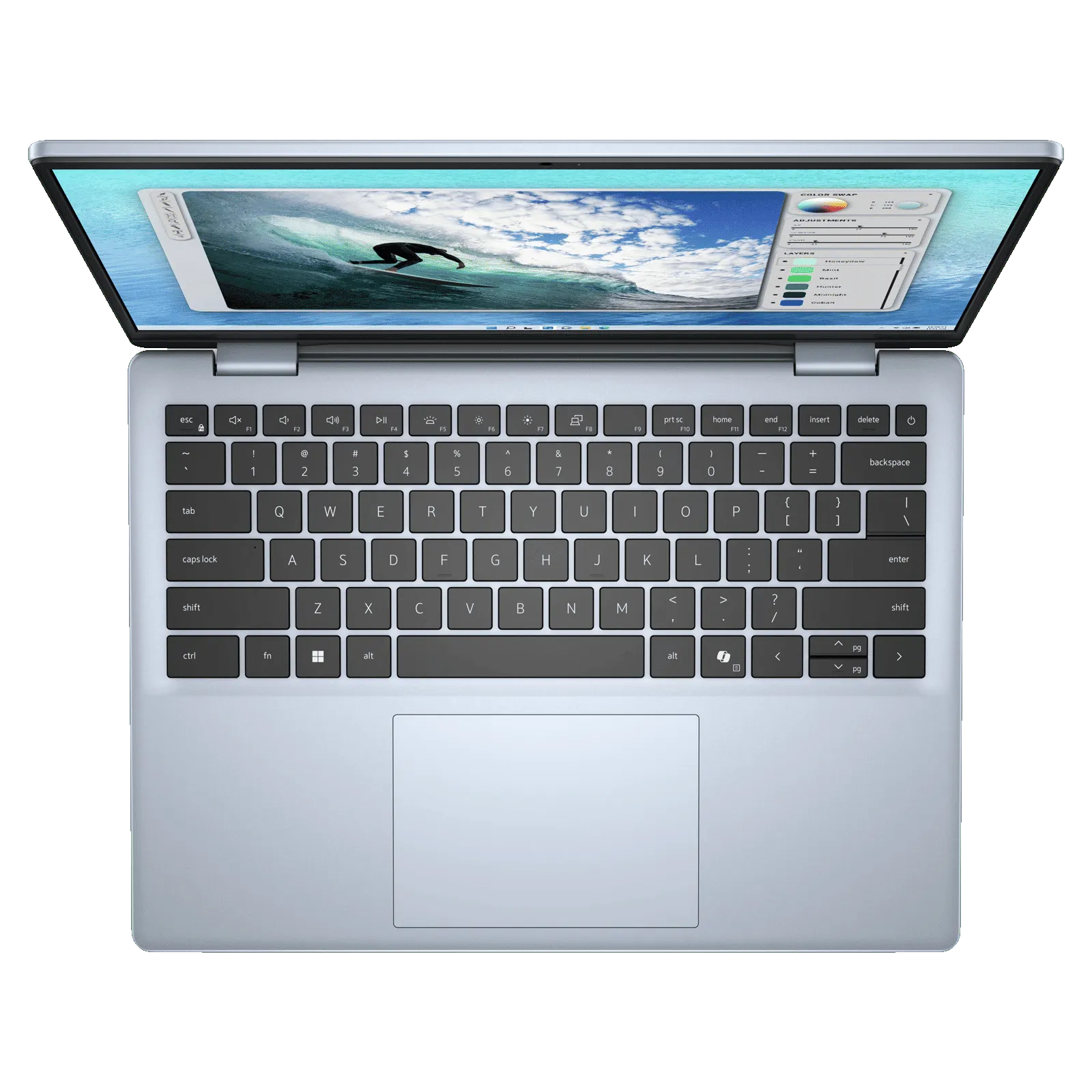 Dell DC 14250 Intel Core i3 Laptop (8GB, 512GB SSD, Windows 11, 14 inch Full HD Plus Display, MS Office 2024, Ice Blue, 1.53 KG)